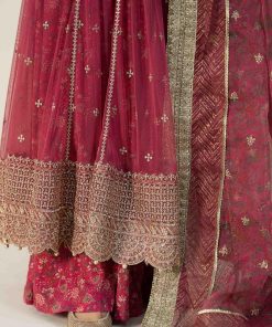 Luxury Formal Pink Embroidered Net Suit Mbsf-W2413Pk 21 Sf W2413Pinkf Imanistudio.com
