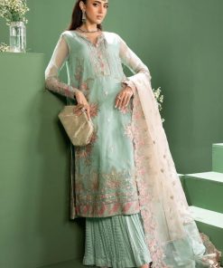 Luxury Formal Ferozi Embroidered Organza Suit Mbsf-W2427Fz 5 Sf W2427Ferozif Imanistudio.com