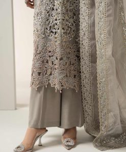 Luxury Formal Steel Grey Embroidered Organza Suit Mbds-W3006Sg 13 Bds 3006Greye Imanistudio.com