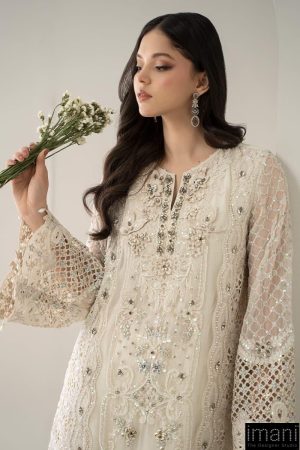 Luxury Formal Off-White Embroidered Chiffon Suit Mbds-W3007Ow 13 Bds 3007Offwhtb Imanistudio.com