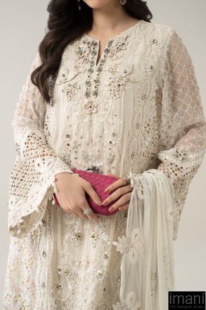 Luxury Formal Off-White Embroidered Chiffon Suit Mbds-W3007Ow 15 Bds 3007Offwhtd Imanistudio.com