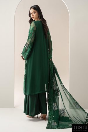 Luxury Formal Emerald Green Embroidered Chiffon Suit Mbds-W3008Eg 14 Bds 3008Greena Imanistudio.com