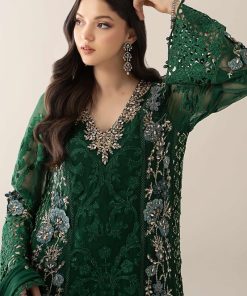 Luxury Formal Emerald Green Embroidered Chiffon Suit Mbds-W3008Eg 10 Bds 3008Greenb Imanistudio.com