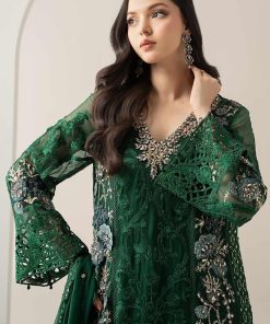 Luxury Formal Emerald Green Embroidered Chiffon Suit Mbds-W3008Eg 11 Bds 3008Greenc Imanistudio.com