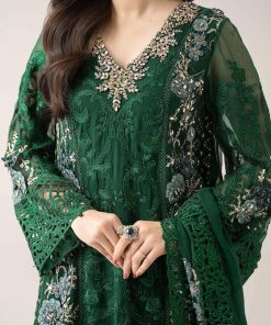 Luxury Formal Emerald Green Embroidered Chiffon Suit Mbds-W3008Eg 12 Bds 3008Greend Imanistudio.com