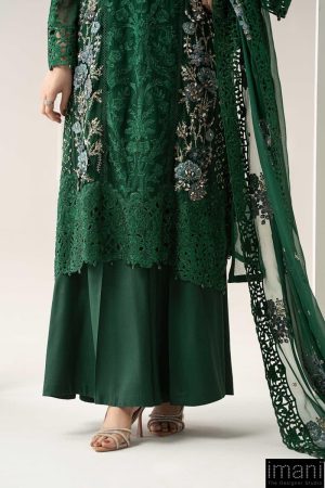 Luxury Formal Emerald Green Embroidered Chiffon Suit Mbds-W3008Eg 13 Bds 3008Greene Imanistudio.com