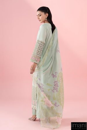 3 Pcs Luxury Pret Green Embroidered Dobby Lawn Suit Mbdw-Ea2505Gn 14 Dw Ea2505Greena Imanistudio.com