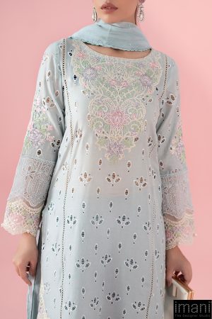 3 Pcs Luxury Pret Pastel Blue Embroidered Cotton Lawn Suit Mbdw-Ea2515Pb 9 Dw Ea2515Bluec Imanistudio.com