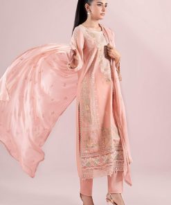 3 Pcs Luxury Pret Peachy Pink Embroidered Dobby Lawn Suit Mbdw-Ea2525Gn 9 Dw Ea2525Pinkg Imanistudio.com