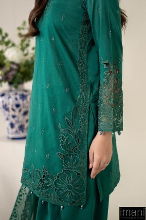 3 Pcs Luxury Pret Emerald Green Embroidered Dobby Lawn Suit Mbdw-Ea2567Gr 13 Dw Ea2567Greenc Imanistudio.com
