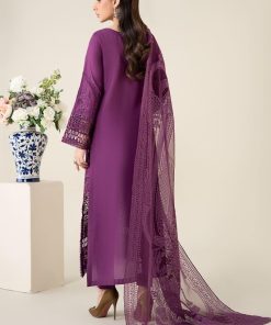 3 Pcs Luxury Pret Purple Embroidered Cotton Lawn Suit Mbdw-Ea2574Pl 18 Dw Ea2574Magenta Imanistudio.com