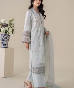 3 Pcs Luxury Pret Pastel Blue Embroidered Cotton Lawn Suit Mbdw-Ea2586Pb 9 Dw Ea2586Blueh Imanistudio.com