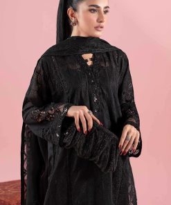 3 Pcs Luxury Pret Black Embroidered Cotton Lawn Suit Mbdw-Ea2588Bk 11 Dw Ea2588Blackc Imanistudio.com