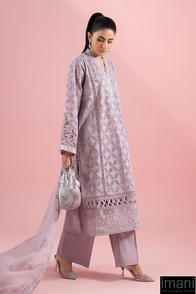 3 Pcs Luxury Pret Lilac &Amp; Embroidered Cotton Lawn Suit Mbdw-Ea2588Lc 2 3 Pcs Luxury Pret Lilac &Amp; Embroidered Cotton Lawn Suit Mbdw-Ea2588Lc - Image 2