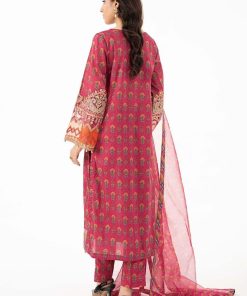 3 Pcs Luxury Pret Pink Printed Cotton Lawn Suit Mbdw-Ea2261Pk 10 Dw Ef 2261 Pinka Imanistudio.com