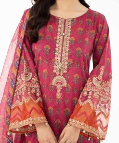 3 Pcs Luxury Pret Pink Printed Cotton Lawn Suit Mbdw-Ea2261Pk 8 Dw Ef 2261 Pinkc Imanistudio.com
