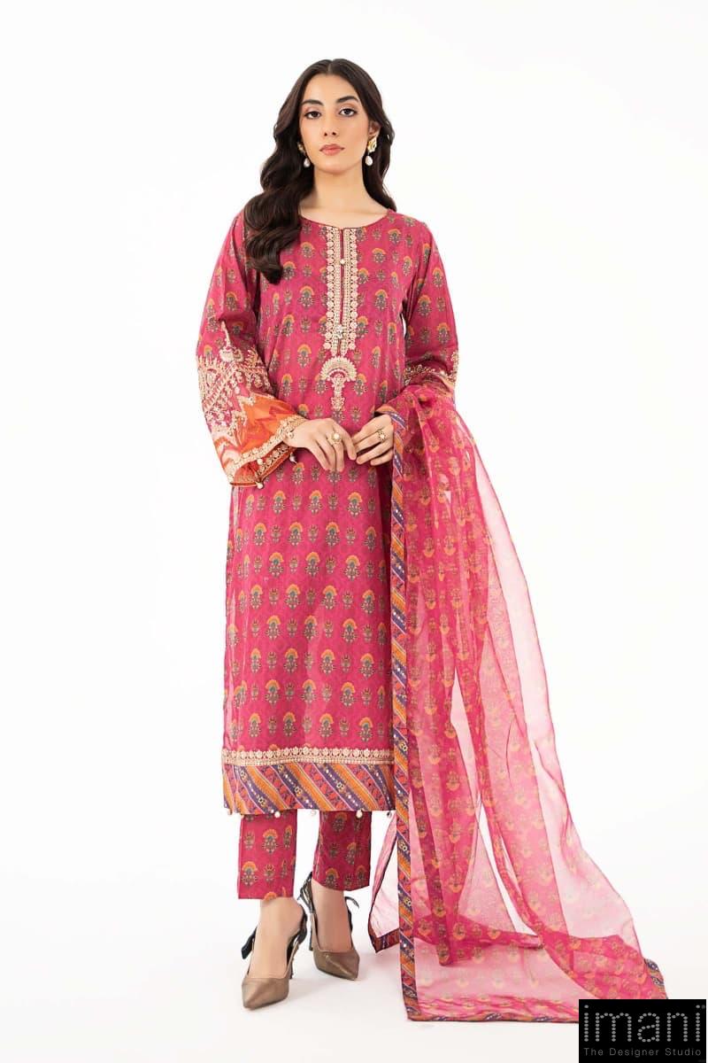 3 Pcs Luxury Pret Pink Printed Cotton Lawn Suit Mbdw-Ea2261Pk 1 3 Pcs Luxury Pret Pink Printed Cotton Lawn Suit Mbdw-Ea2261Pk
