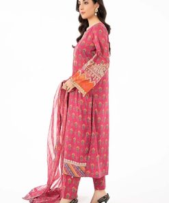 3 Pcs Luxury Pret Pink Printed Cotton Lawn Suit Mbdw-Ea2261Pk 7 Dw Ef 2261 Pinke Imanistudio.com