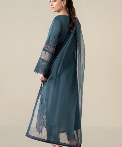 3 Pcs Luxury Pret Teal Embroidered Cotton Lawn Suit Mbdw-Ea2508Tl 16 Dw Ef2508Teala Imanistudio.com