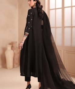 3 Pcs Luxury Pret Black Embroidered Dobby Lawn Suit Mbdw-Mn2509Bk 16 Dw Mn2509Blka Imanistudio.com