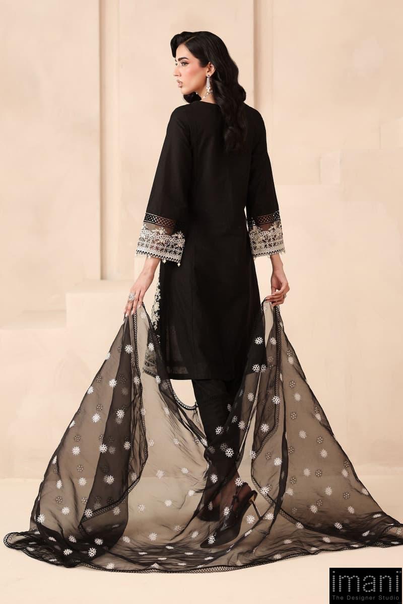 3 Pcs Luxury Pret Black Embroidered Dobby Lawn Suit Mbdw-Mn2513Bl 8 3 Pcs Luxury Pret Black Embroidered Dobby Lawn Suit Mbdw-Mn2513Bl - Image 8