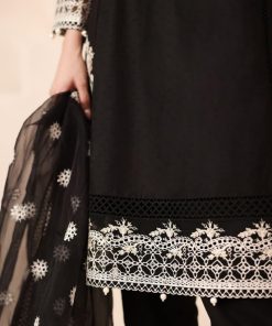 3 Pcs Luxury Pret Black Embroidered Dobby Lawn Suit Mbdw-Mn2513Bl 15 Dw Mn2513Blke Imanistudio.com
