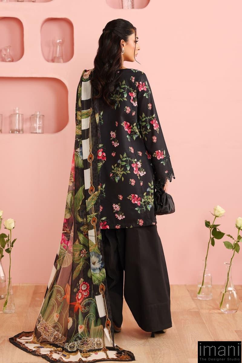 3 Pcs Luxury Pret Black Printed &Amp; Embroidered Cotton Suit Mbdw-Pf2506Bp 6 3 Pcs Luxury Pret Black Printed &Amp; Embroidered Cotton Suit Mbdw-Pf2506Bp - Image 6