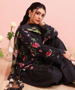 3 Pcs Luxury Pret Black Printed &Amp; Embroidered Cotton Suit Mbdw-Pf2506Bp 11 Dw Pf2506Blackd Imanistudio.com