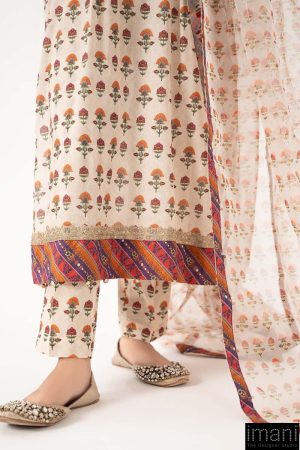 3 Pcs Luxury Pret Off-White Printed Cotton Lawn Suit Mbdw-Ea2261Ow 11 Dwef2261Offwhtd Imanistudio.com