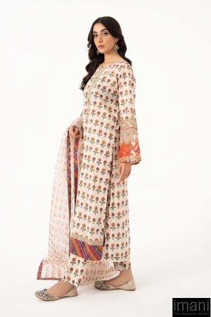 3 Pcs Luxury Pret Off-White Printed Cotton Lawn Suit Mbdw-Ea2261Ow 8 Dwef2261Offwhtf Imanistudio.com