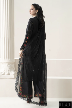 3 Pcs Luxury Pret Black Embroidered Cotton Lawn Suit Mbds-El2501Bl 6 Els 2501Blackb Imanistudio.com