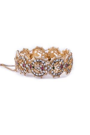 Multi-Colour Kundan Halo Bangle Fashion Jewellery Imjbn-Ef2501Mc