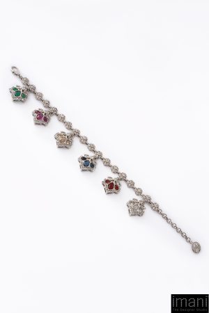 Multi-Colour Lotus Charm Bracelet Fashion Jewellery Imjbr-Ea2502Mc 7 Jbr Ea2502Multia Imanistudio.com