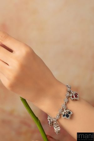 Multi-Colour Lotus Charm Bracelet Fashion Jewellery Imjbr-Ea2502Mc 10 Jbr Ea2502Multib Imanistudio.com