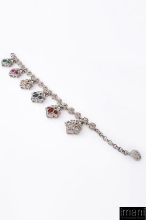 Multi-Colour Lotus Charm Bracelet Fashion Jewellery Imjbr-Ea2502Mc 8 Jbr Ea2502Multic Imanistudio.com