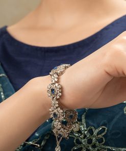 Sappire Blue Petal Bliss Bracelet Fashion Jewellery Imjbr-Ef2503Sb 11 Jbr Ef2503Sapphirc Imanistudio.com