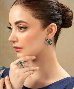 Emerald Green Cubic Ring Fashion Jewellery Imjrg-Ef2515Eg 10 Jrg Ef2515Emerald Imanistudio.com