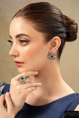 Emerald Green Cubic Ring Fashion Jewellery Imjrg-Ef2515Eg 10 Jrg Ef2515Emerald Imanistudio.com