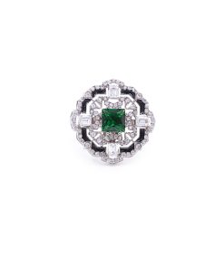 Emerald Green Cubic Ring Fashion Jewellery Imjrg-Ef2515Eg 8 Jrg Ef2515Emeraldc Imanistudio.com