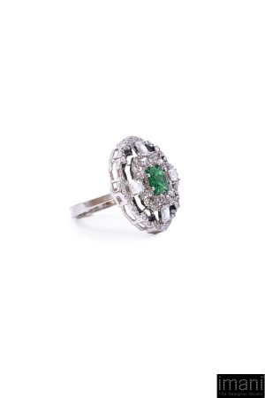 Emerald Green Cubic Ring Fashion Jewellery Imjrg-Ef2515Eg 7 Jrg Ef2515Emeraldd Imanistudio.com