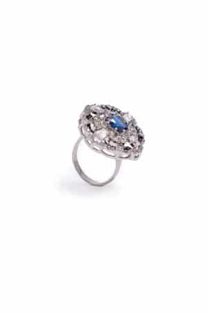Sapphire Cubic Ring Fashion Jewellery IMJRG-EF2515SR