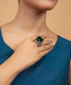 Emerald Green Ring Fashion Jewellery Imjrg-W2306Eg 8 Jrg W2306Emeraldgreenc Imanistudio.com