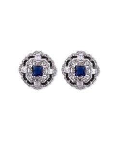 Sapphire Cubic Studs Earrings Fashion Jewellery IMJSD-EF2507SR