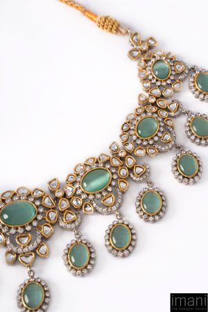 3 Pcs Sultana Bridal Set Mint Green Fashion Jewellery Imjst-Br2504Mg 15 Jst Br2504Mintgreeng Imanistudio.com