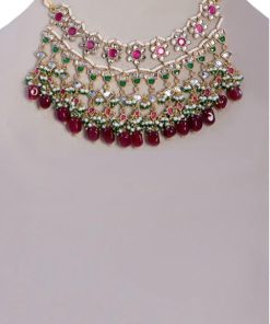 2 Pcs Multi-Colour Necklace & Earrings Set Fashion Jewellery IMJST-W2401MC