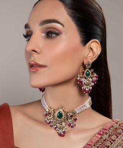 2 Pcs Multi-Colour Necklace &Amp; Earrings Set Fashion Jewellery Imjst-W2405Mc 8 Jst W2405Multib Imanistudio.com