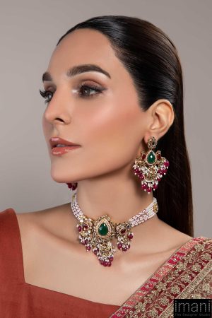2 Pcs Multi-Colour Necklace &Amp; Earrings Set Fashion Jewellery Imjst-W2405Mc 8 Jst W2405Multib Imanistudio.com