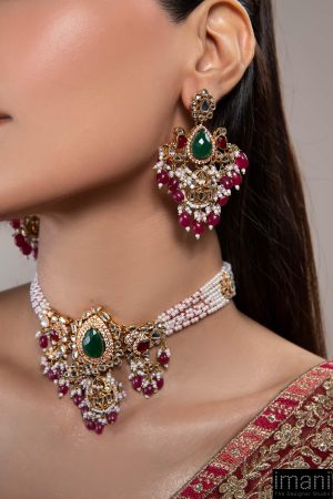 2 Pcs Multi-Colour Necklace &Amp; Earrings Set Fashion Jewellery Imjst-W2405Mc 9 Jst W2405Multic Imanistudio.com