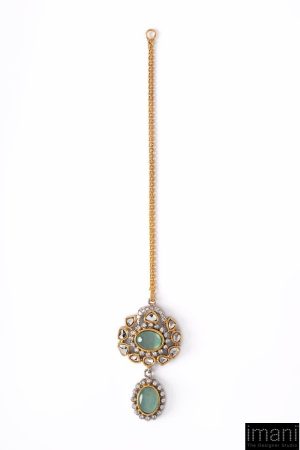 1 Pcs Mint Green Sultana Tikka Fashion Jewellery Imjtk-Br2504Fz 5 Jtk Br2504Mintgreenb Imanistudio.com