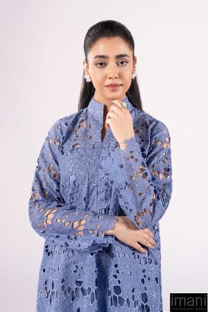 2 Pcs Blue Cotton Lawn Co-Ord Set Mb-Cs25117Bb 10 Mb Cs25117Bluec Imanistudio.com